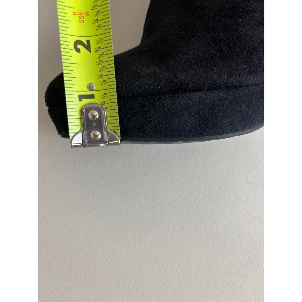 Rockport Black Suede Platform Ankle Boots Size 8 High Heel Zip Booties - Picture 9 of 9
